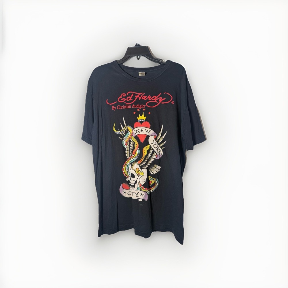 Ed‎ Hardy by Christian Audigier Tshirt, 2XL Y2K Skater